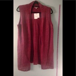 Croft and barrow pink duster vest tunic
